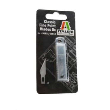 LÂMINAS DE PONTA FINA CLÁSSICAS 5 UNIDADES PARA 50815 / 50818 CLASSIC FINE POINT BLADES ITALERI ITA 50824